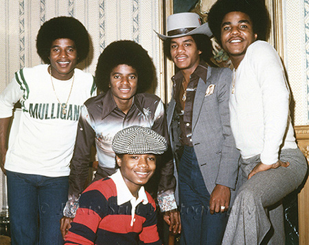 Colour photo of the Jacksons 1977